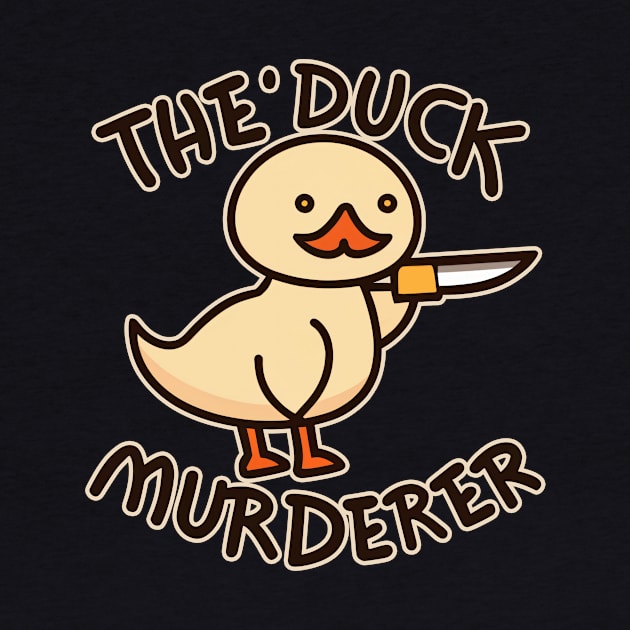 Funny Murderer Duck With Knife Halloween by fupi